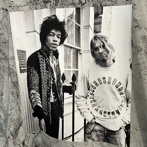 MENS MARBLE GRAY GUITAR HEROS MASHUP QUALITY STREETWEAR SHIRT SZ XL - Picture 3 of 4